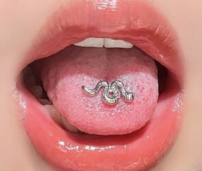 snake bite on tongue piercing