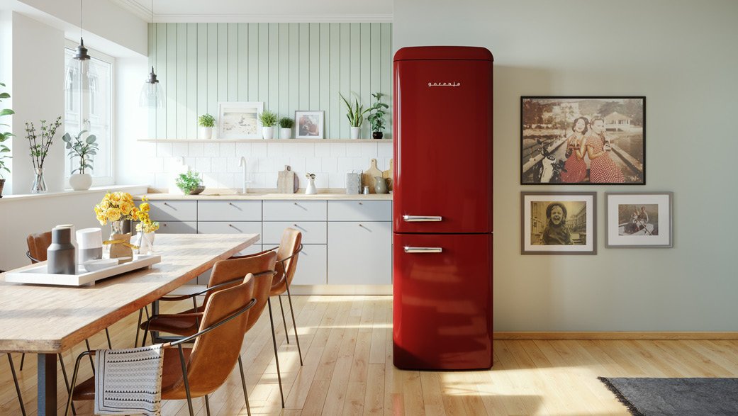 retro style refrigerator