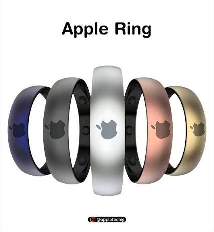 Smart Ring Apple concept showing a sleek wearable ring alongside an iPhone displaying health tracking data