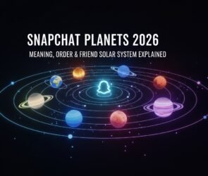 Illustration showing the Snapchat Planets Friend Solar System with Mercury through Neptune representing Best Friend rankings.