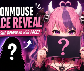 Ironmouse face reveal VTuber with mysterious question mark