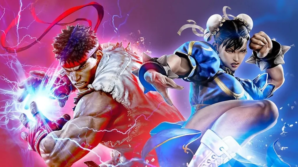 Fighting game glossary showing common fighting game terms like frame data, footsies, neutral, zoning, combos, and punish explained visually.