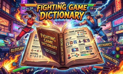 Fighting game dictionary showing common fighting game terms and mechanics