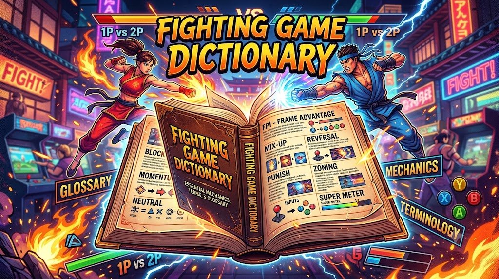 Fighting game dictionary showing common fighting game terms and mechanics