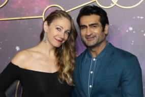 Shabana Nanjiani with her son Kumail Nanjiani at a family event