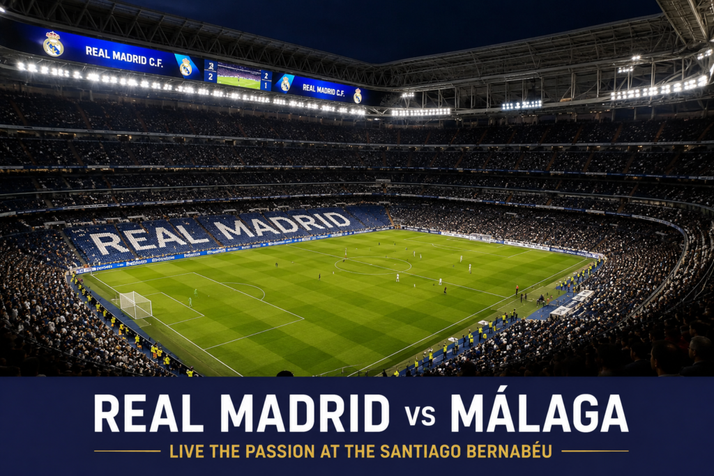 Real Madrid vs Málaga tickets at Santiago Bernabéu stadium